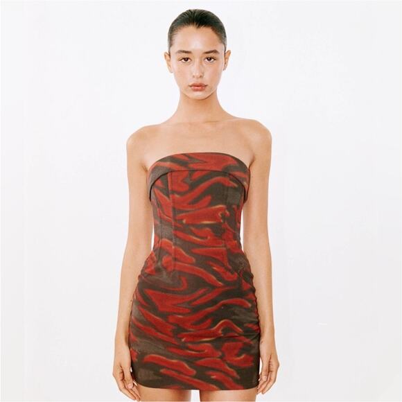 With Jean Chloe Strapless Corset Dress NWT Mini in NYX - Picture 2 of 8